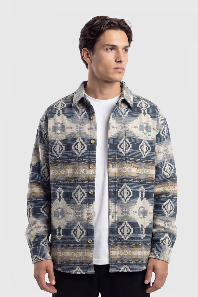 Summit Aztec Overshirt - BLU