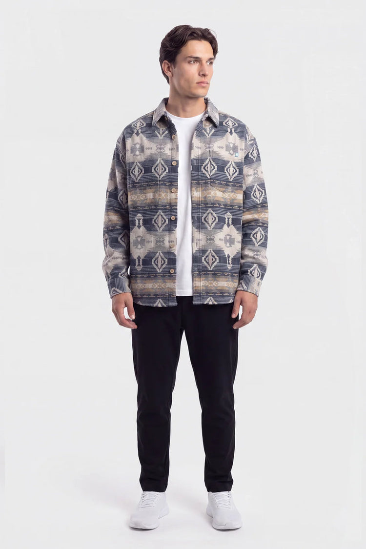 Summit Aztec Overshirt - BLU