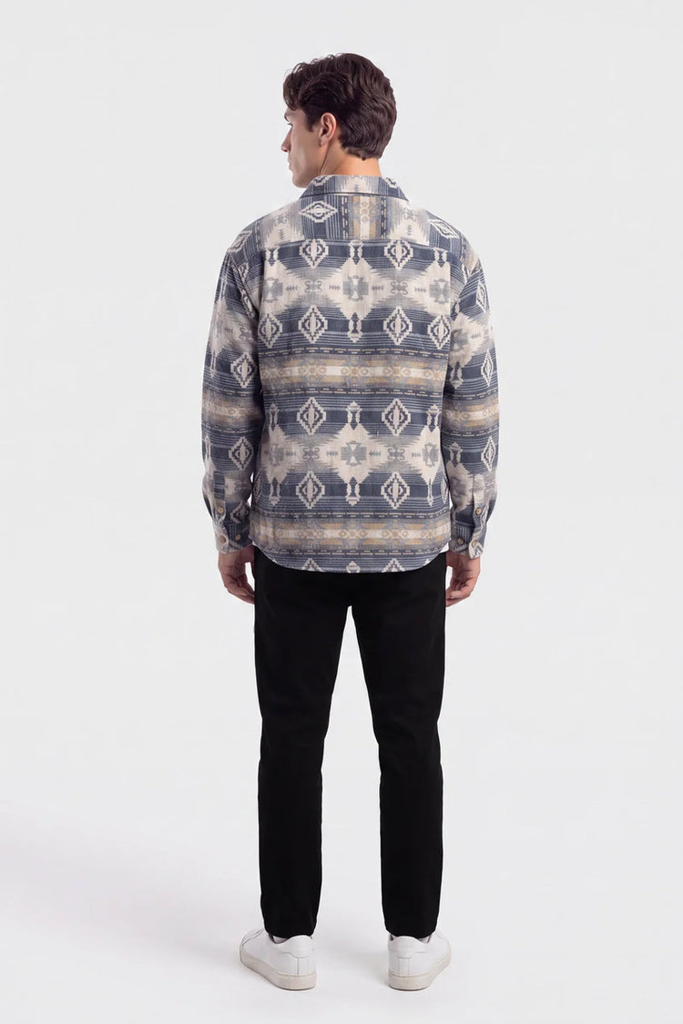 Summit Aztec Overshirt - BLU