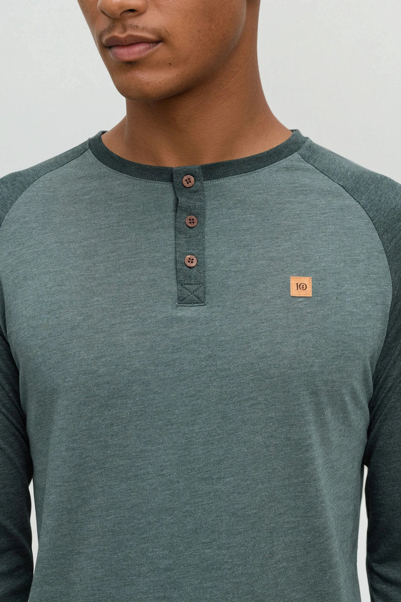 TreeBlend Baker Henley - GRN