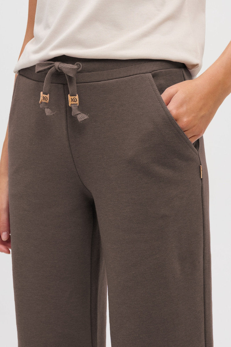Bamone Wide Leg Sweatpants - BRN