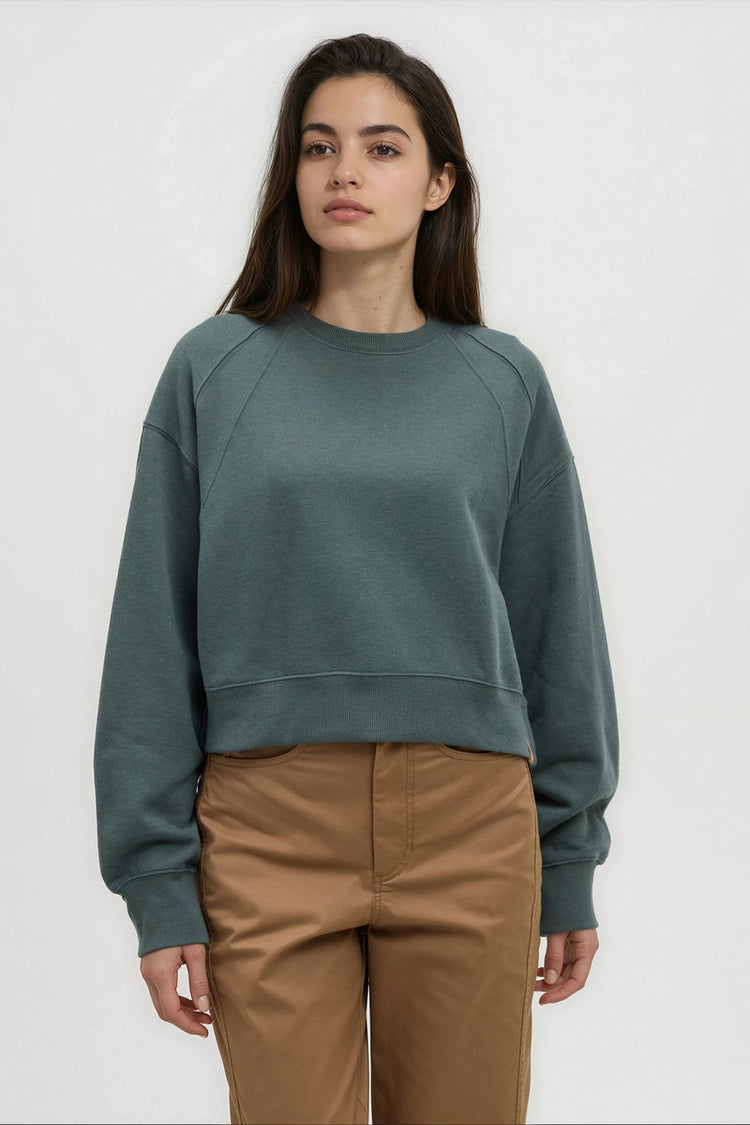 Bluffs Cropped Crew - GRN