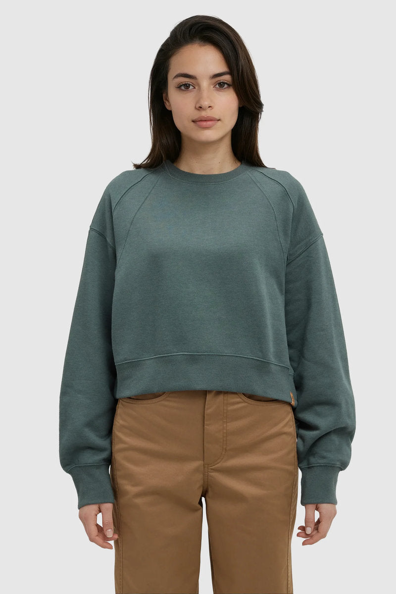 Bluffs Cropped Crew - GRN