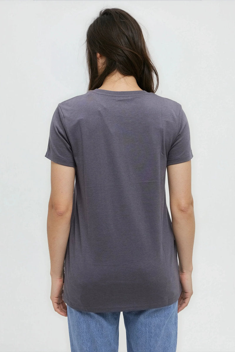 Evergreen Floral Tee - GRY