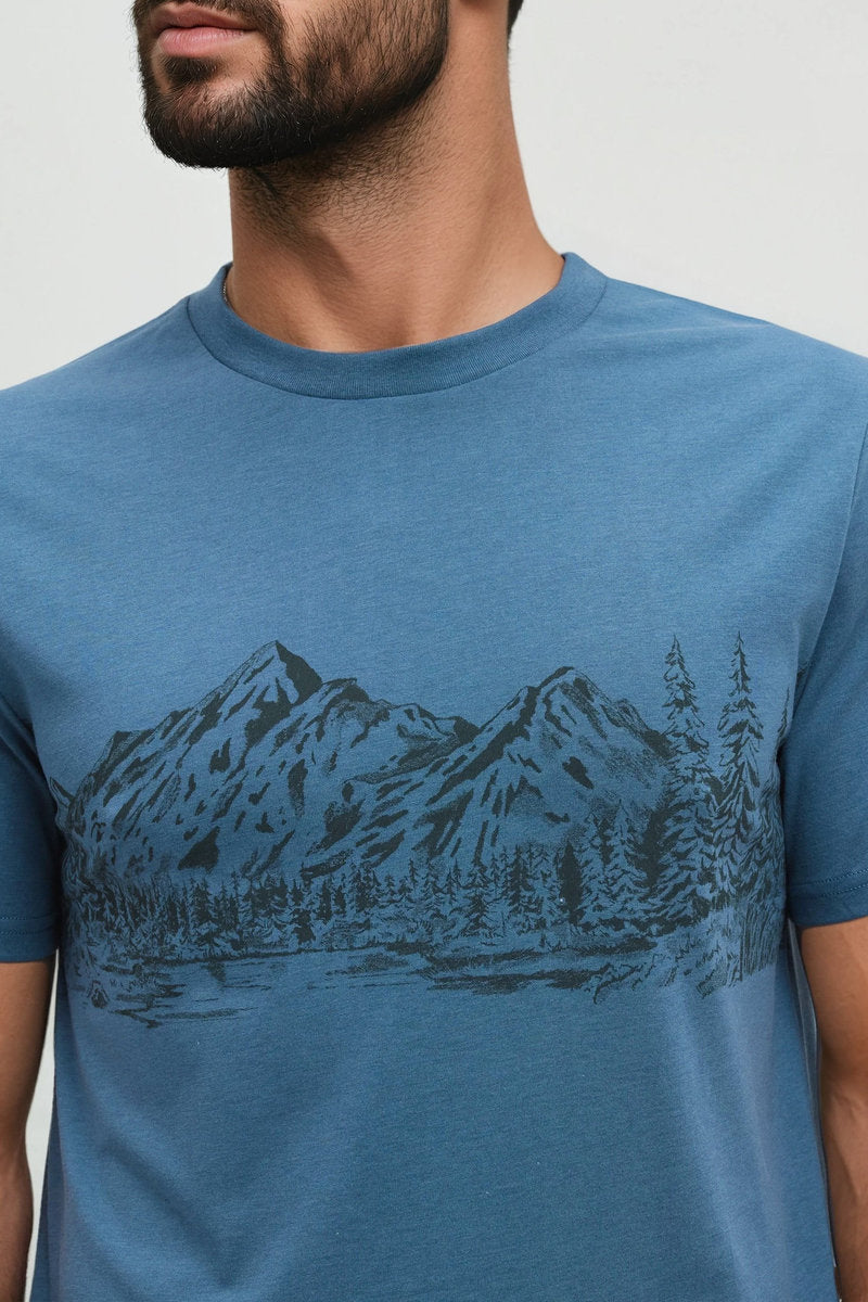 Mountain Scenic Tee - BLU