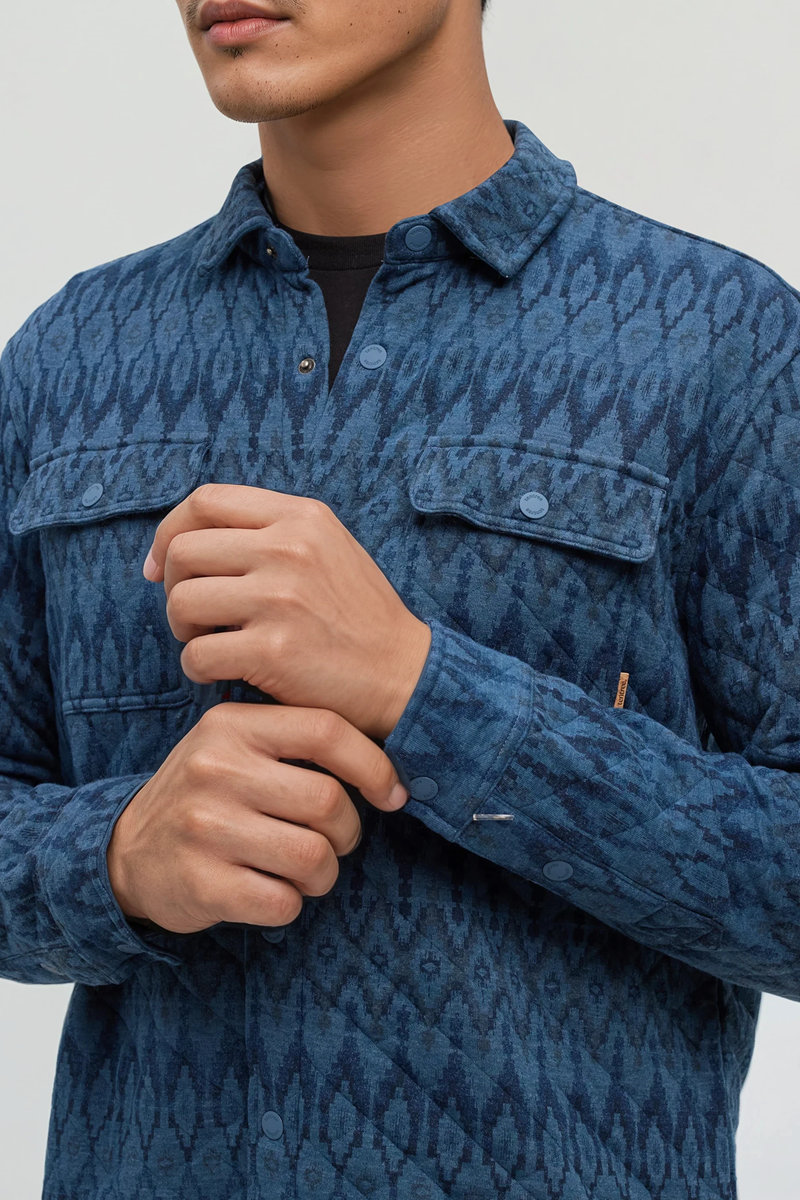Quilted Colville Overshirt - BLU