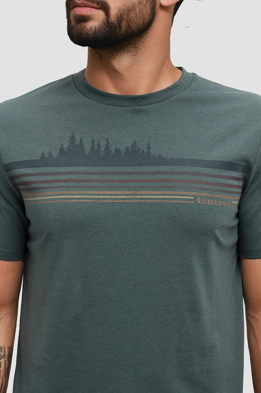 Retro Treeline Tee - GRN