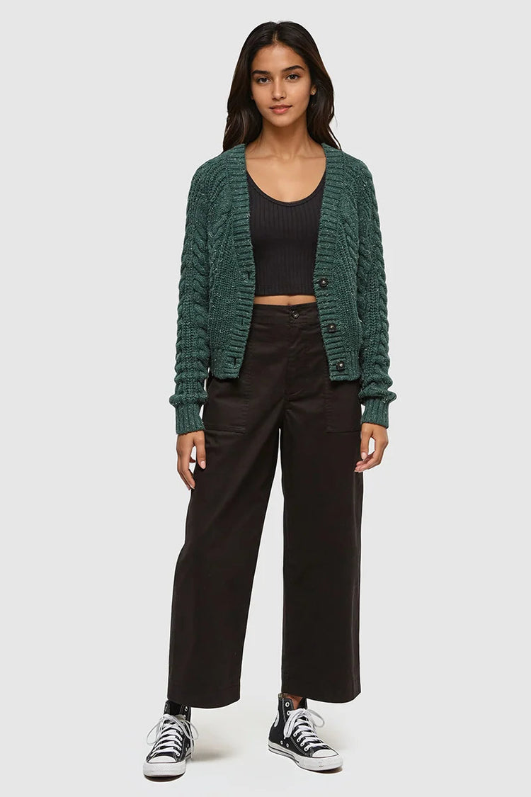 Stillwater Fleck Cardigan - GRN
