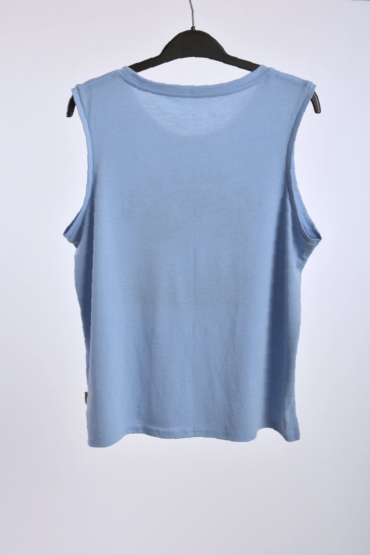 Tentree Treeblend Wild Side Tank Lakeside Blue - LBN