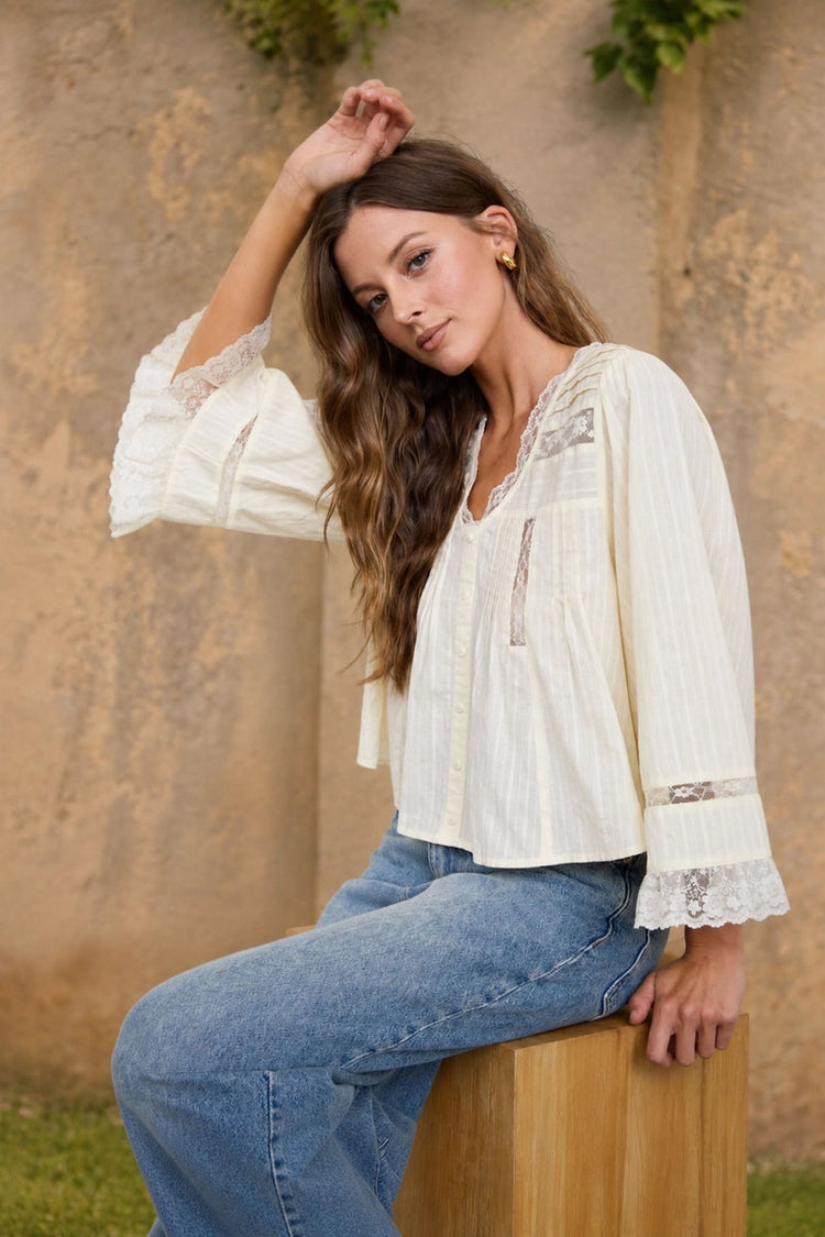 Textured Lace Top - CRM
