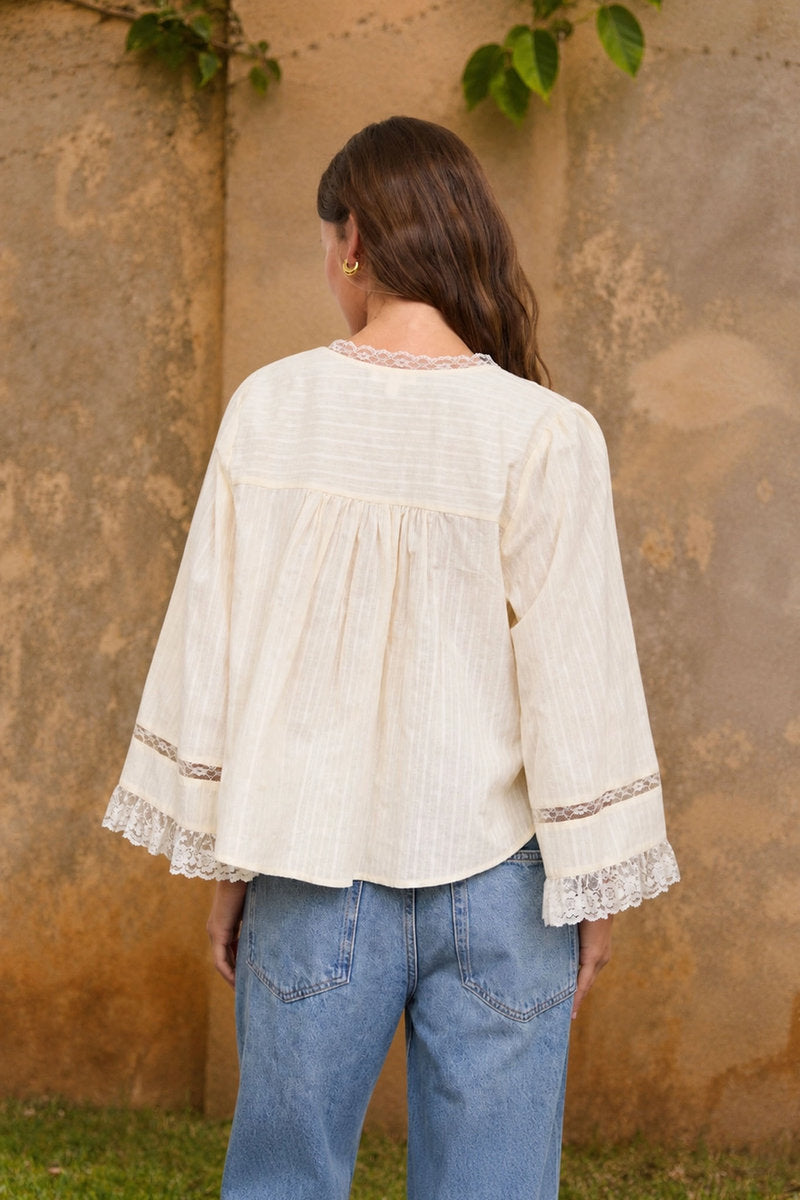 Textured Lace Top - CRM