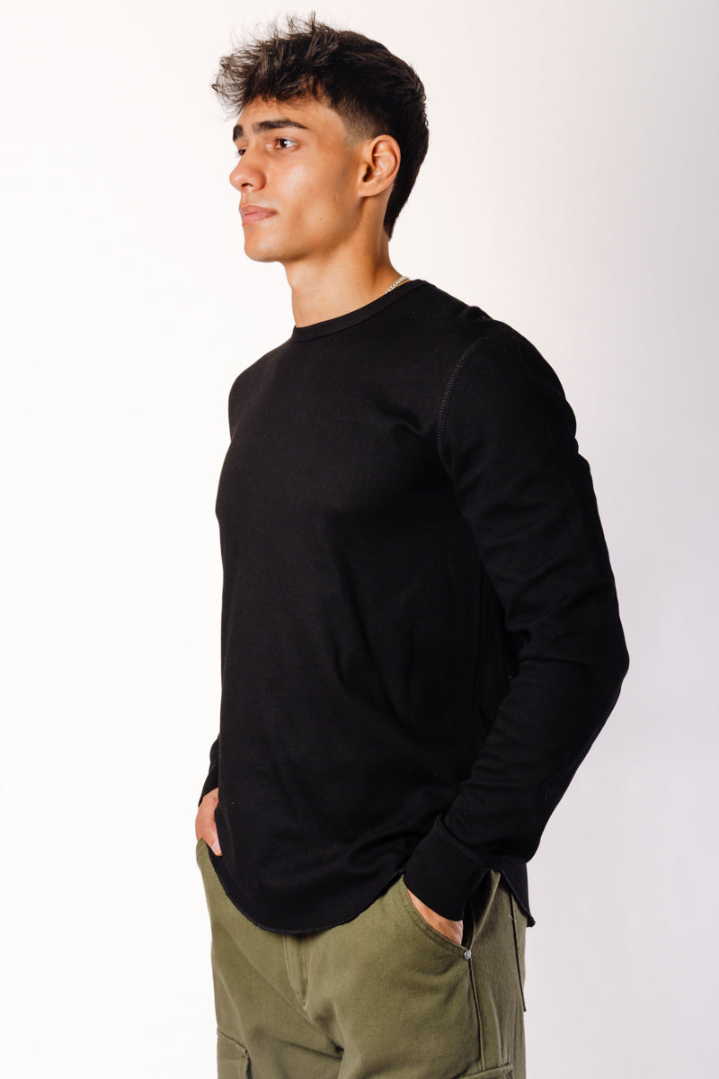 Thermal Waffle Hi-Lo Long Sleeve - JET