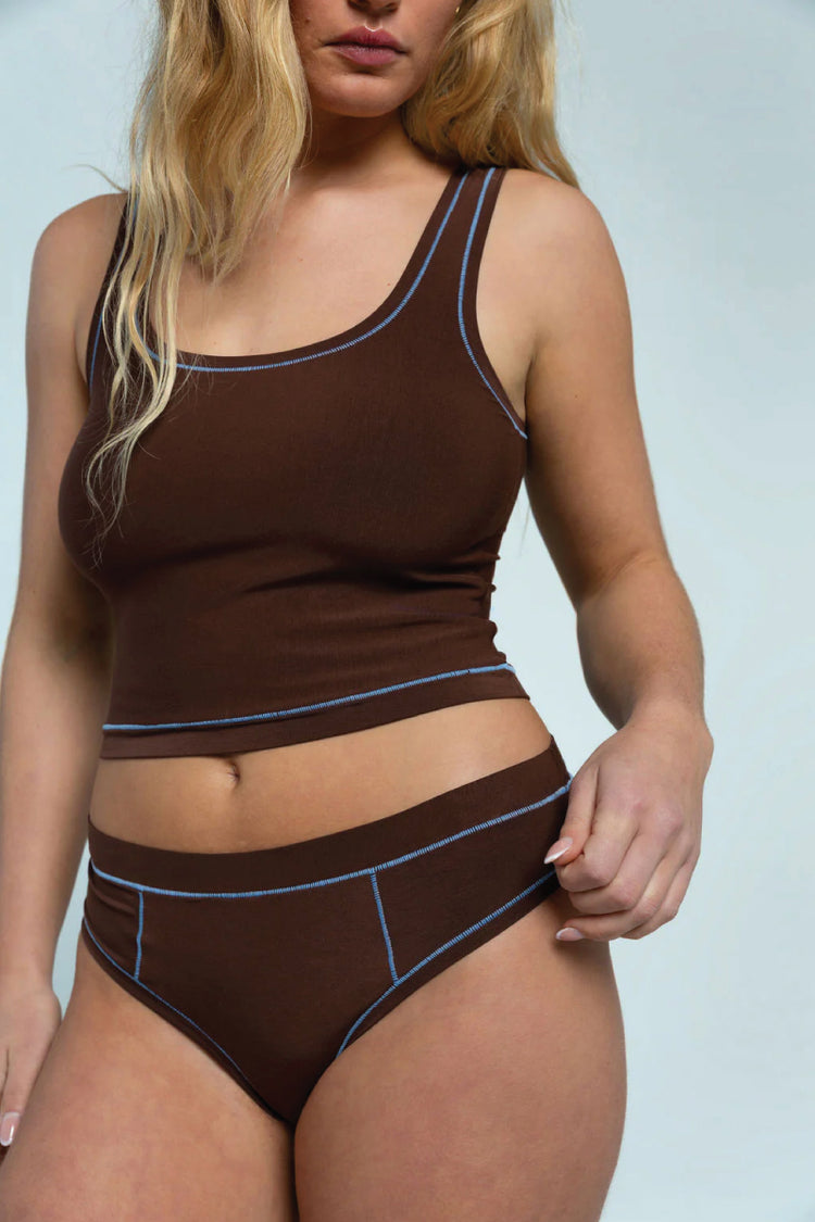 Thong - Brown / Sky Blue - BRNB