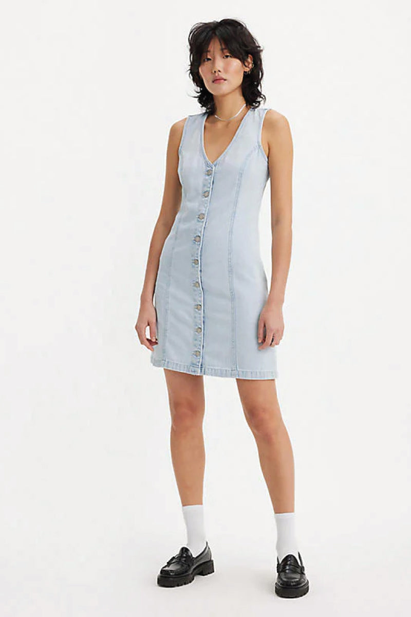 Thora Denim Mini Dress - NEV