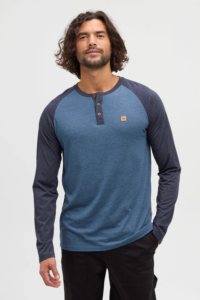 TreeBlend Baker Henley - BLU