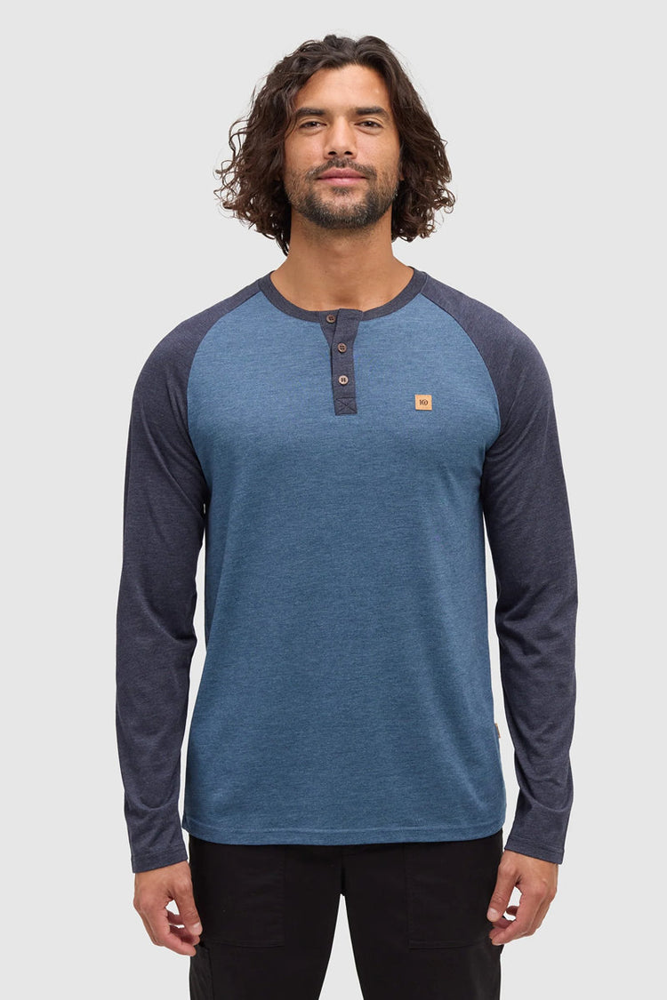 TreeBlend Baker Henley - BLU