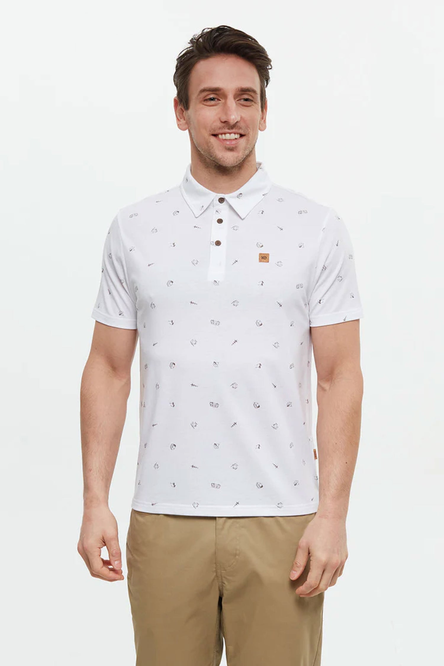 Treeblend Astir Polo Tee - WHT
