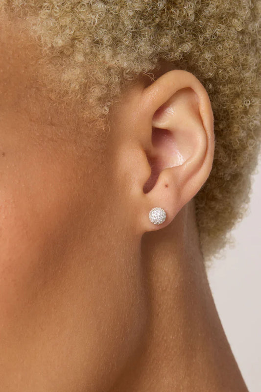 Triplet Stud Earrings Set - White - TRIO