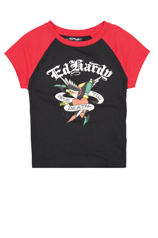 True Eagle Raglan Tee - BKR