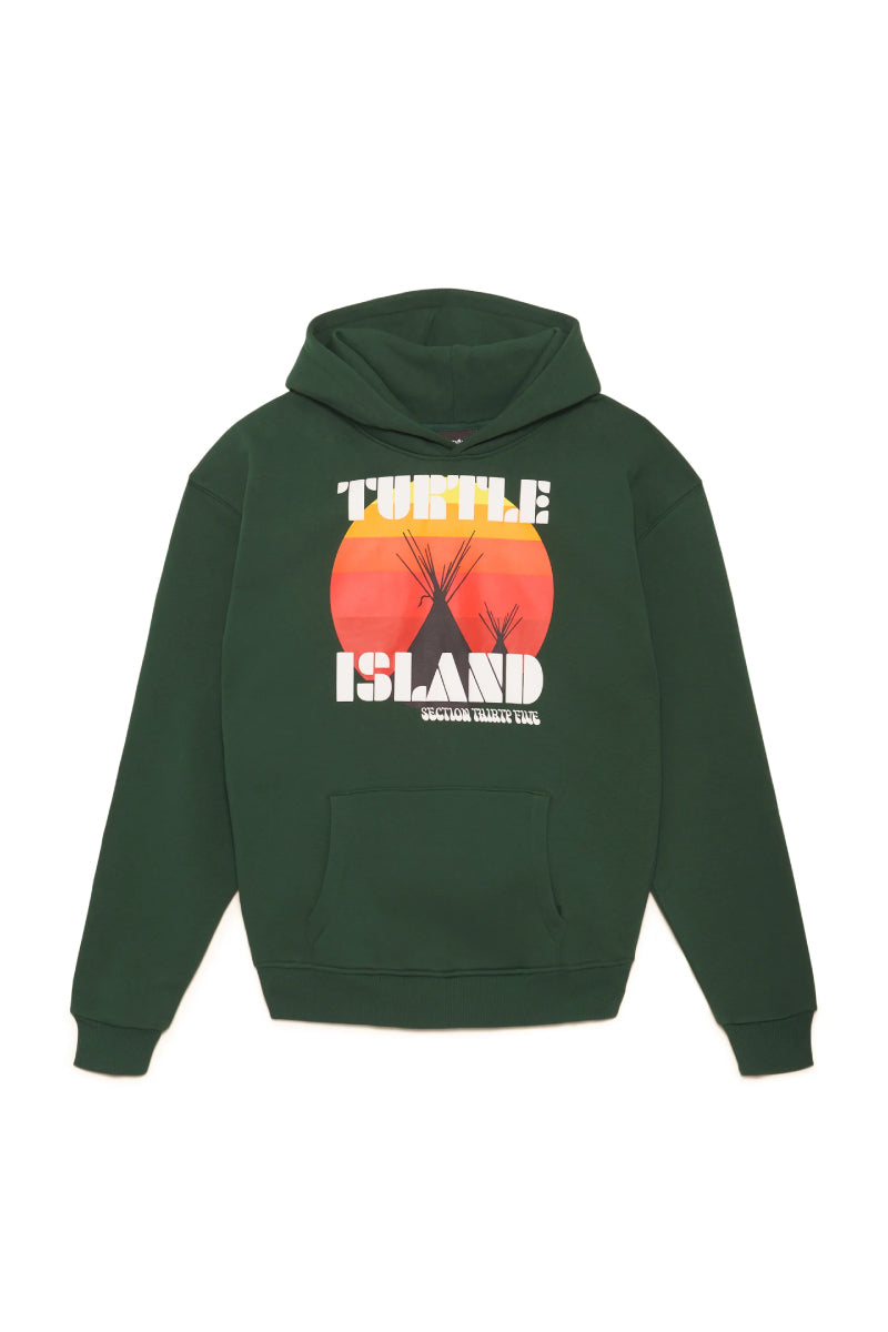 Unisex Turtle Island Hoodie - GRN