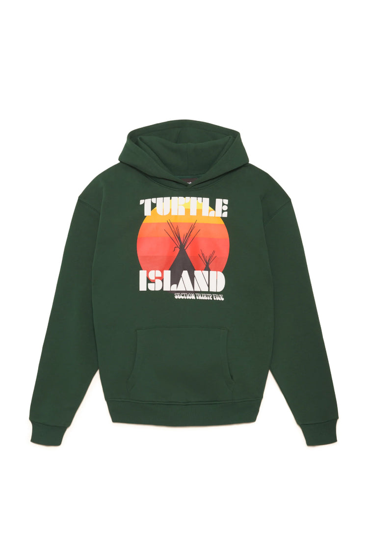 Unisex Turtle Island Hoodie - GRN