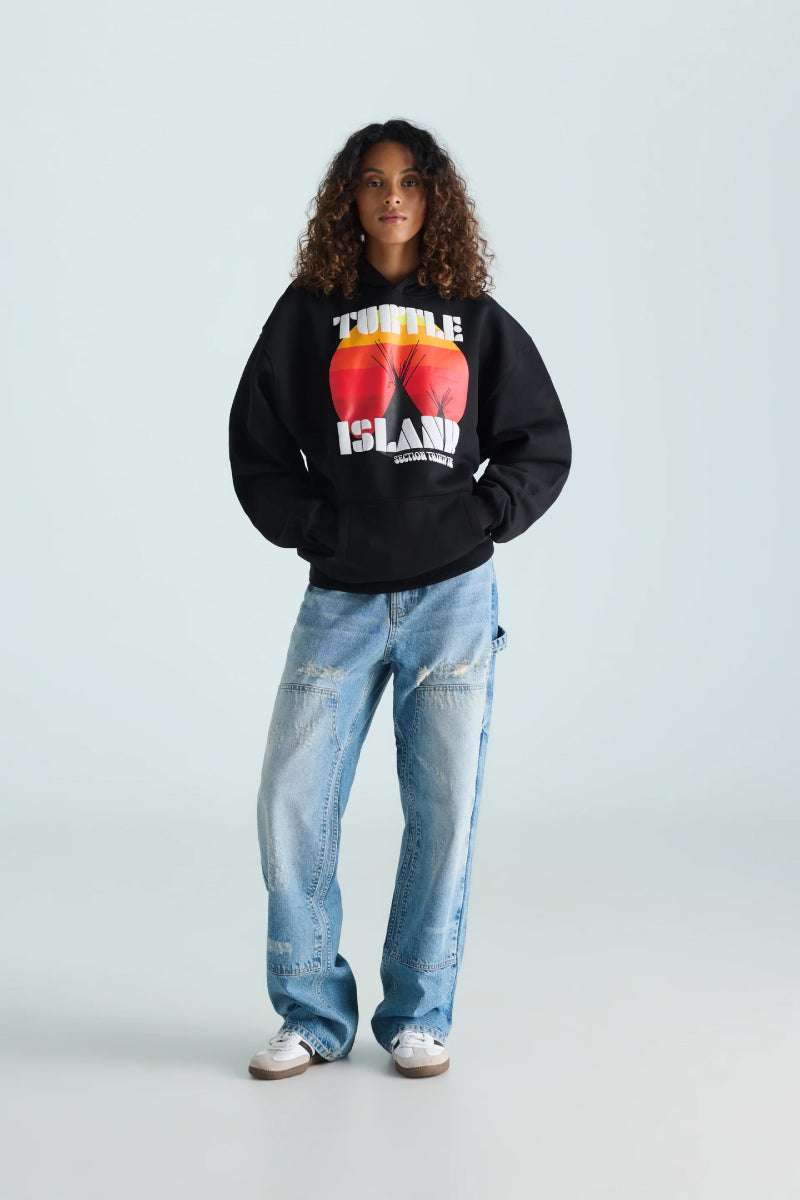 Unisex Turtle Island Hoodie - BLK