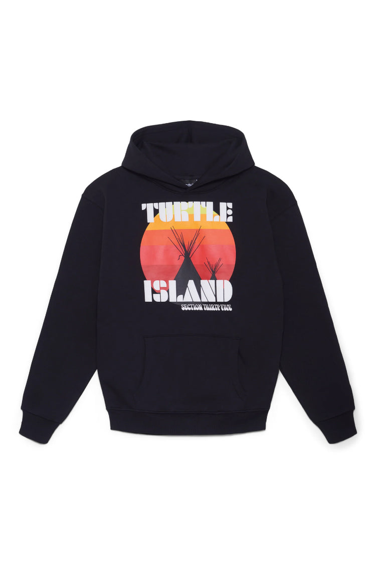 Unisex Turtle Island Hoodie - BLK