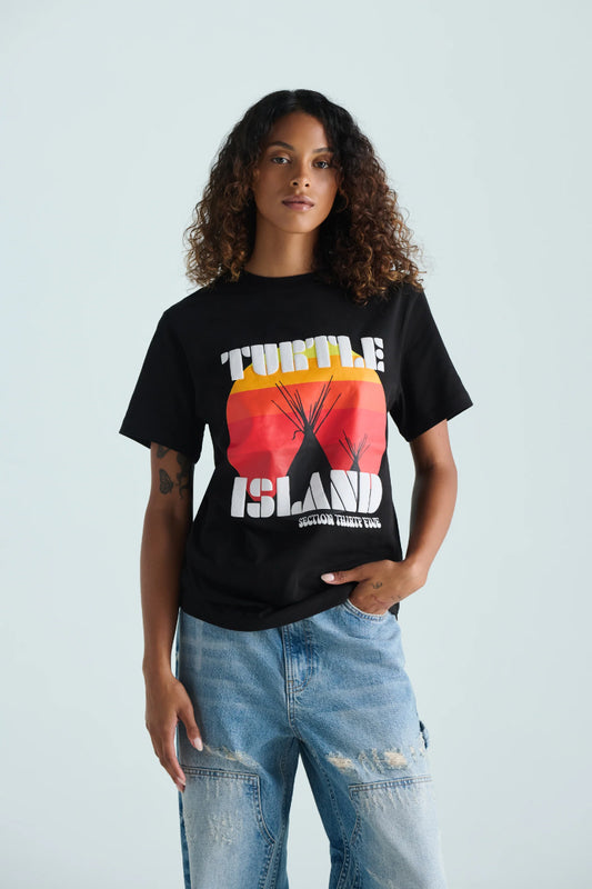Turtle Island Tee - BLK