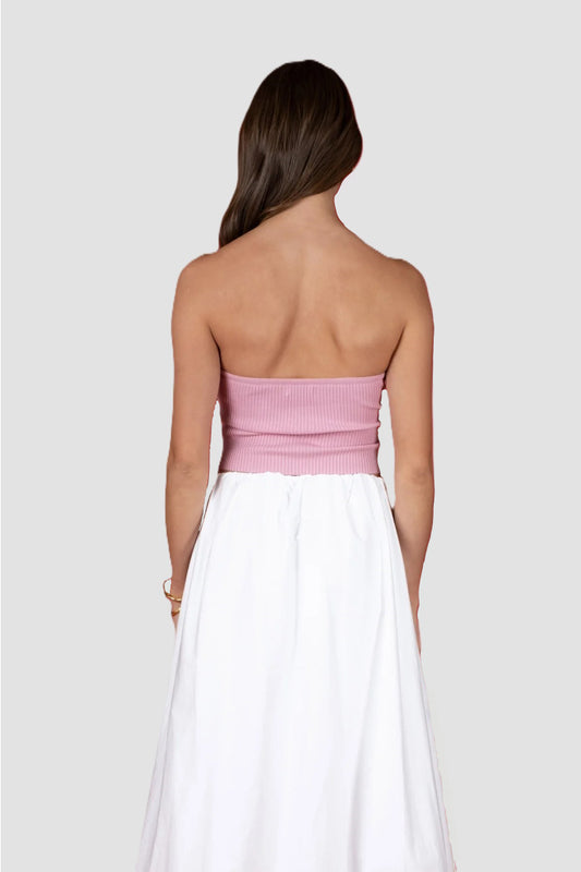 Twist Bandeau Crop Top - PNK