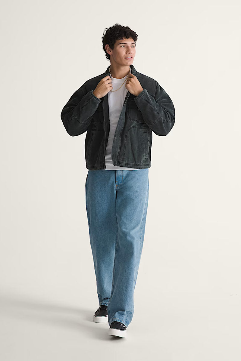 Umber Pigment Canvas Jacket - BLK