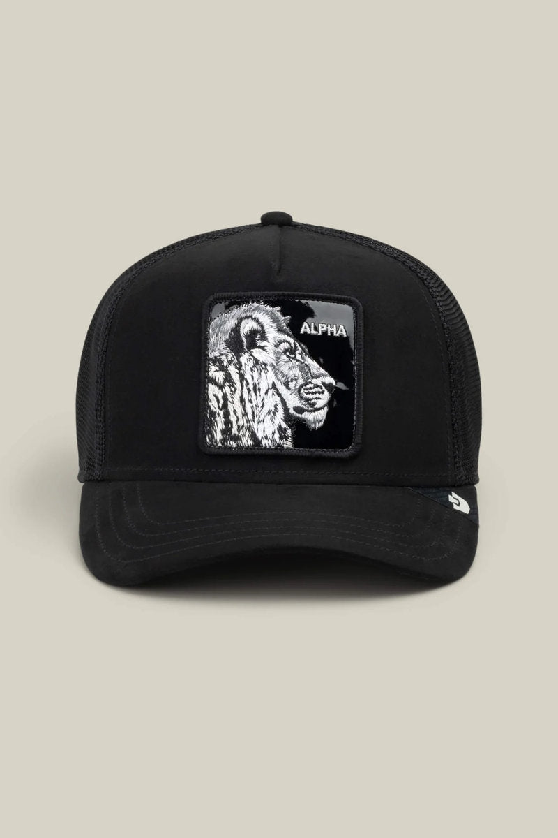 Unisex Black Out Lion Trucker Hat - VOI