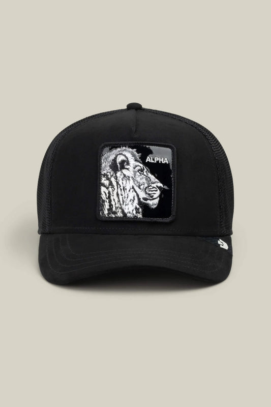 Unisex Black Out Lion Trucker Hat - VOI