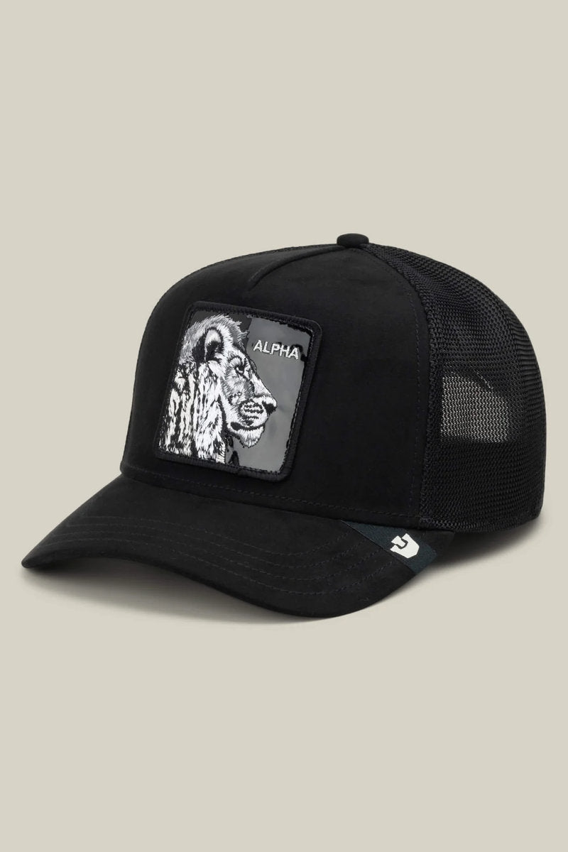 Unisex Black Out Lion Trucker Hat - VOI