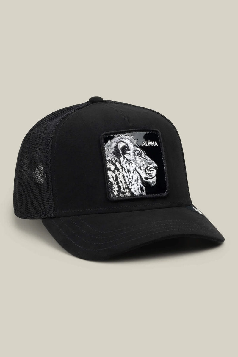 Unisex Black Out Lion Trucker Hat - VOI