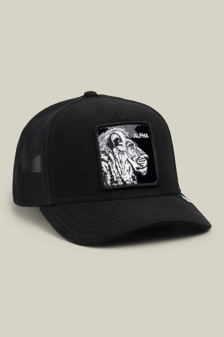 Unisex Black Out Lion Trucker Hat - VOI