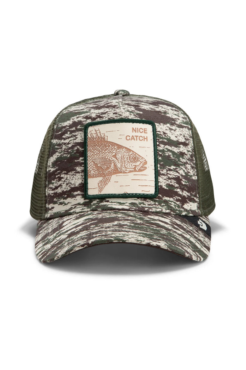 Unisex Camo Engraved Bass Trucker Hat - CAM