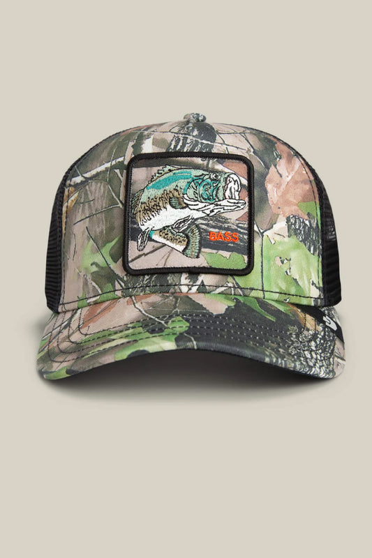 Unisex Camouflage Bass Trucker Hat - CAM