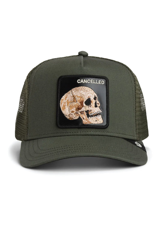 Unisex Cancelled Skull Trucker Hat - PAL