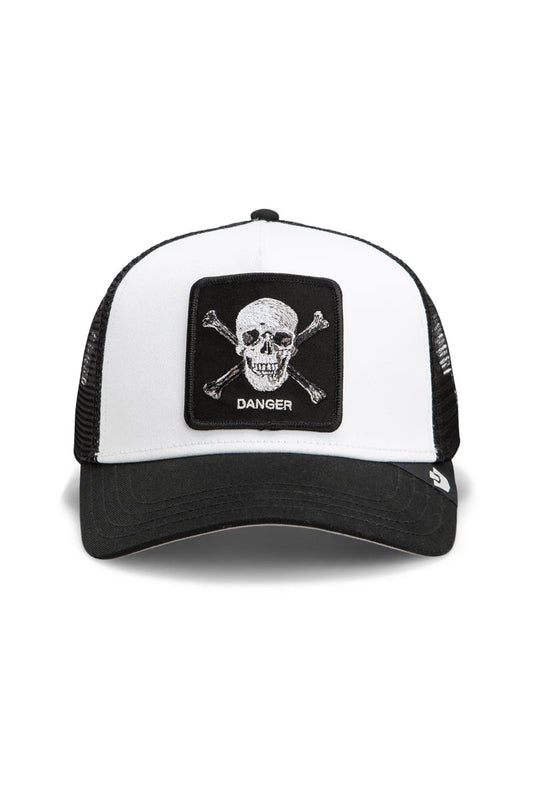 Unisex Danger Skull & Crossbones Trucker Hat - VOI