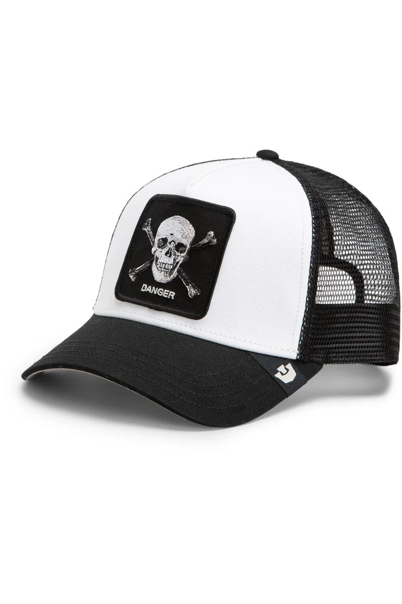 Unisex Danger Skull & Crossbones Trucker Hat - VOI