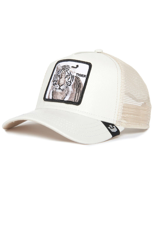 Unisex Killer Tiger Trucker Hat - WHI