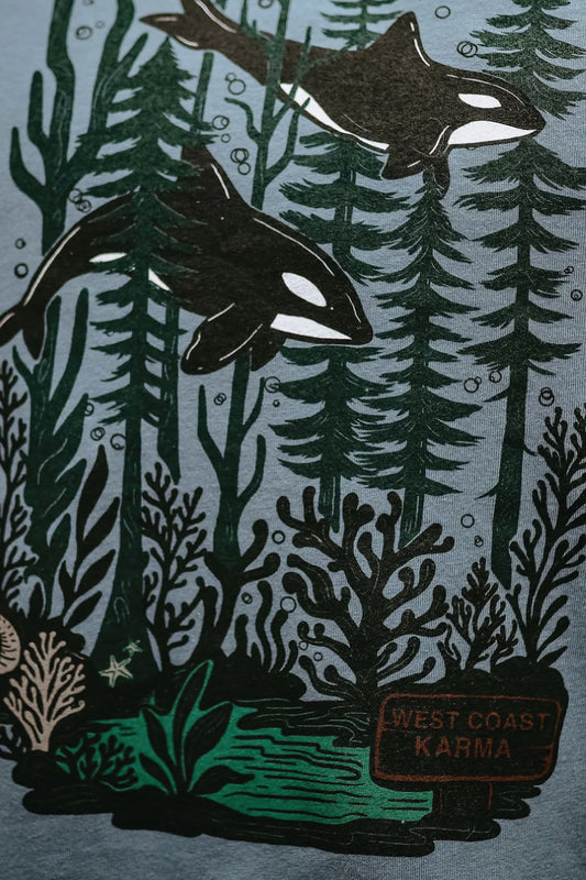 Unisex Orca Forest Tee - BLU