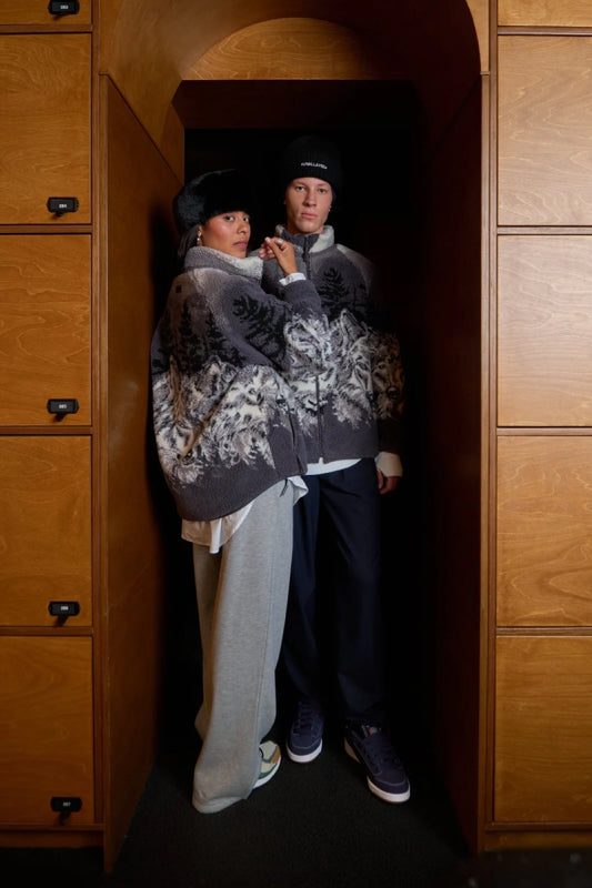 Unisex Printed Sherpa Fleece - WLF