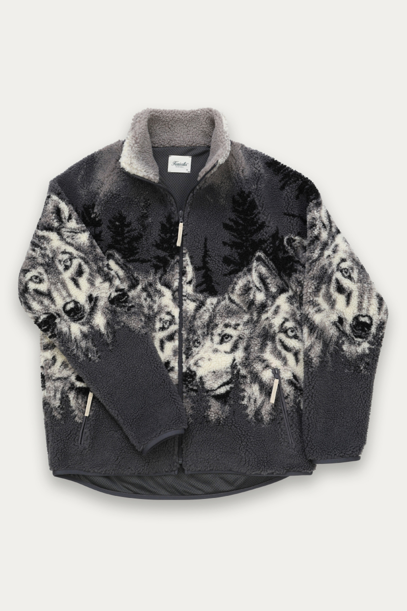 Unisex Printed Sherpa Fleece - WLF