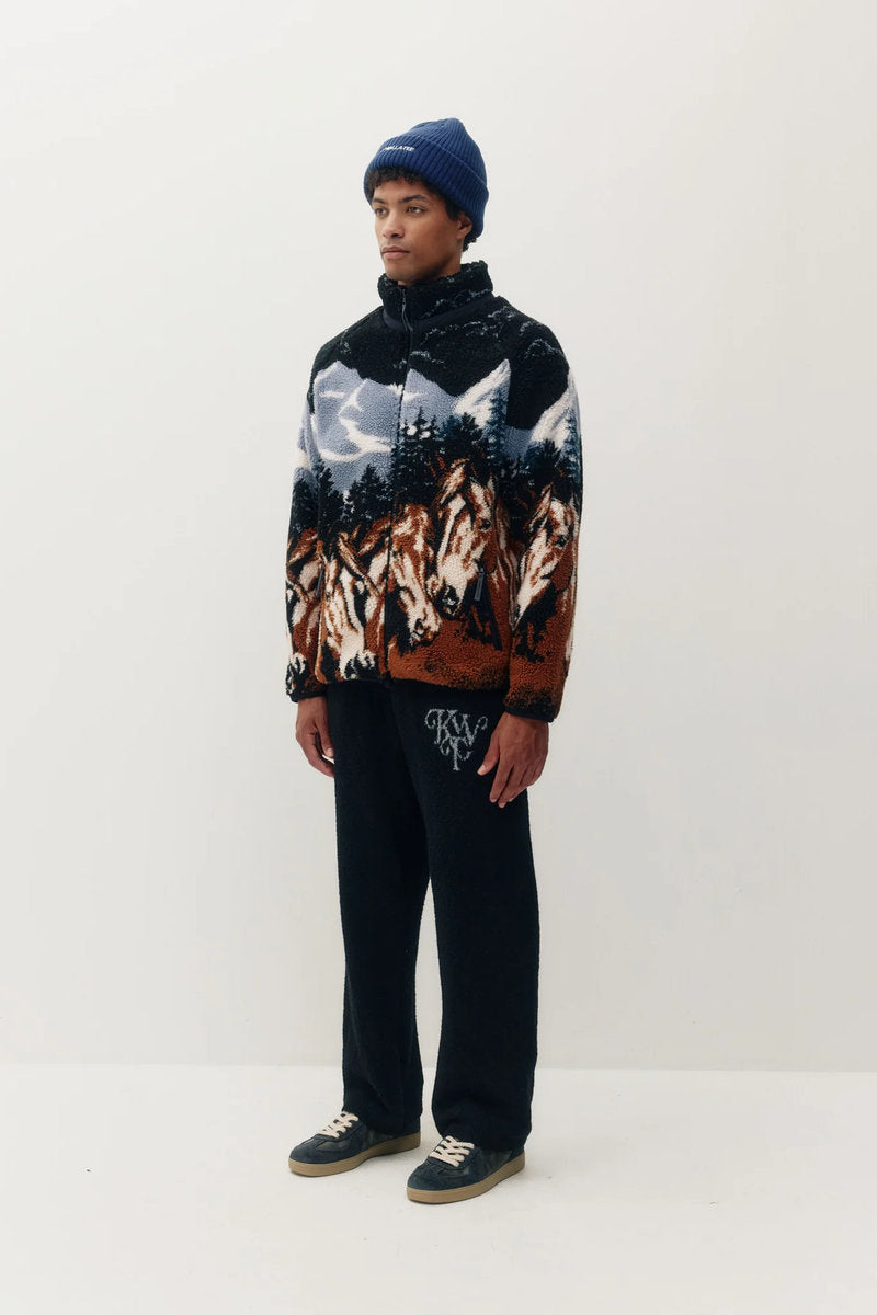 Unisex Printed Sherpa Jacket - TOB