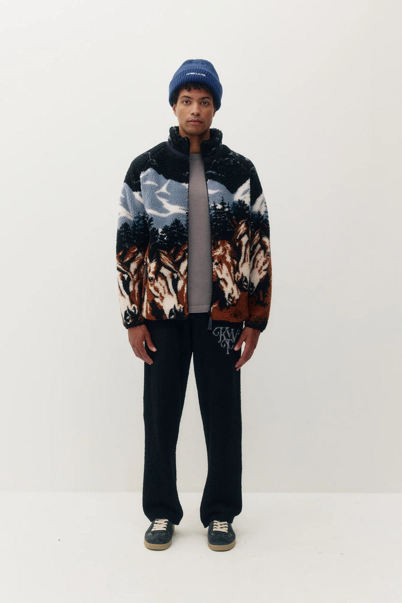 Unisex Printed Sherpa Jacket - TOB