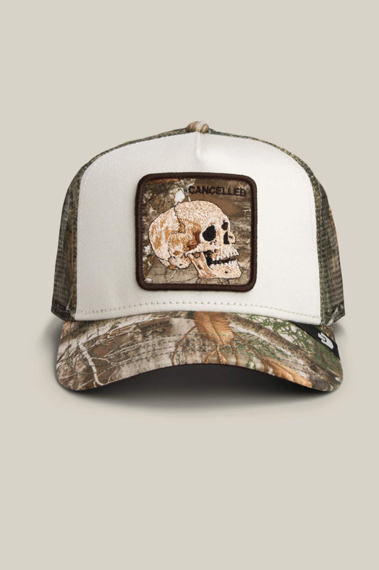 Unisex Realtree Edge Cancelled Skull Trucker Hat - CAM