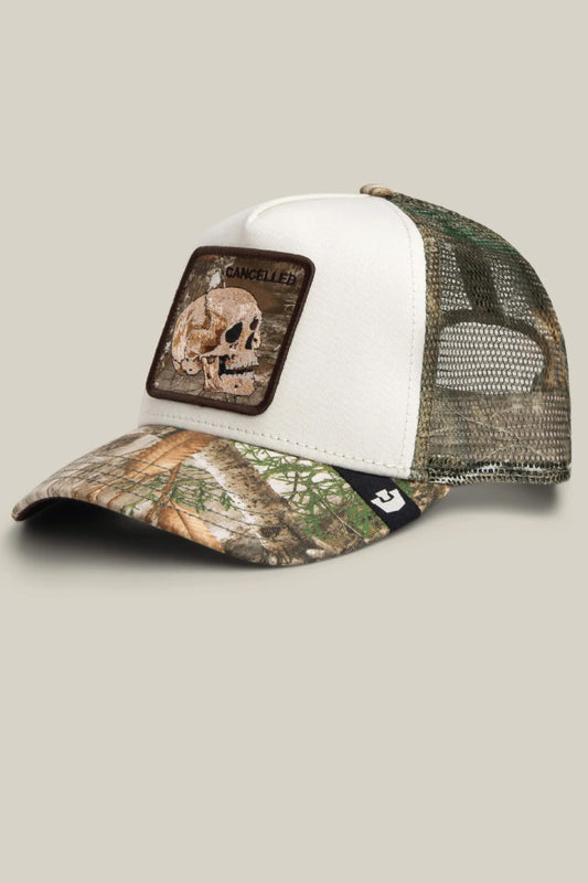 Unisex Realtree Edge Cancelled Skull Trucker Hat - CAM