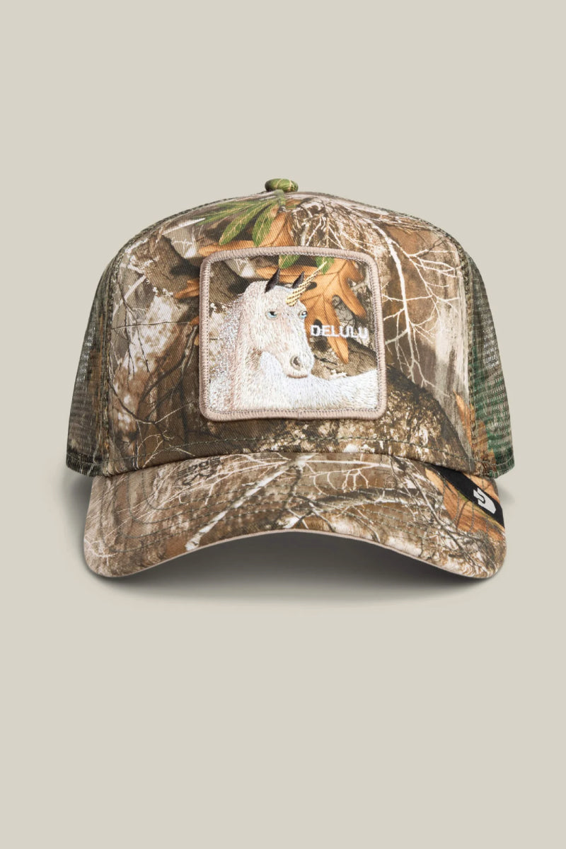 Unisex Realtree Edge Delulu Unicorn Trucker Hat - CAM