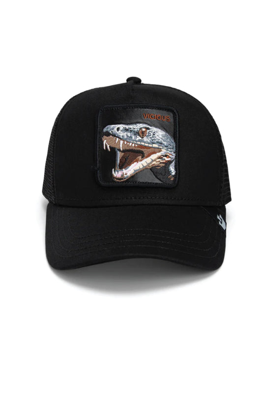 Unisex Vicious Snake Trucker Hat - BLK